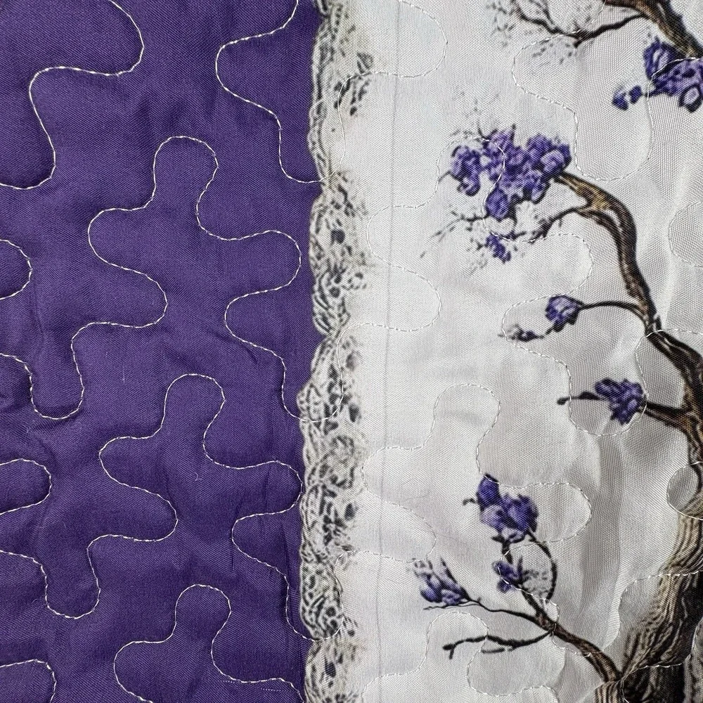 Purple Dragon Quilted Pillow Sham Cover Gothic Fantasy Dragoncore Medieval 30x21